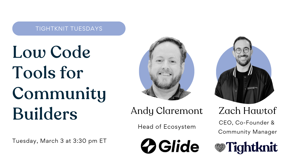 Low-Code Tools for Community Builders | Andy Claremont cover image