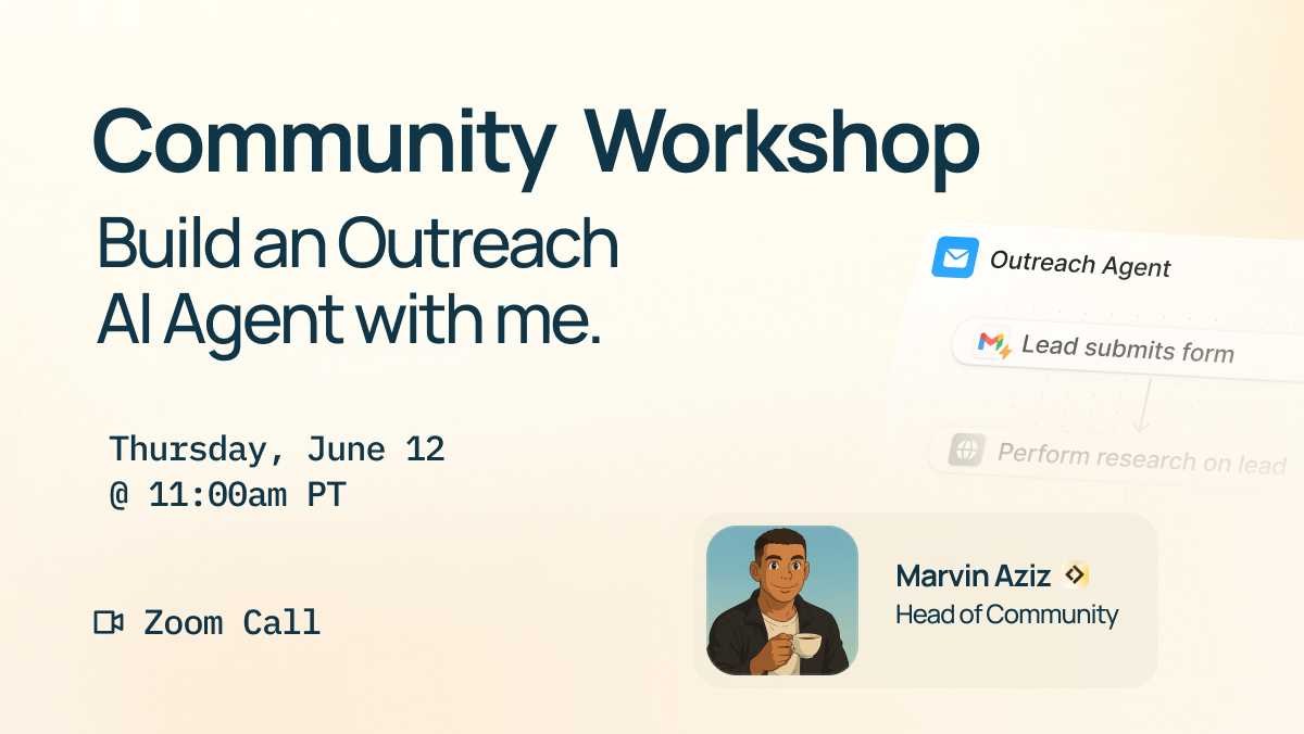 Community Call — Build an Outreach AI Agent cover image