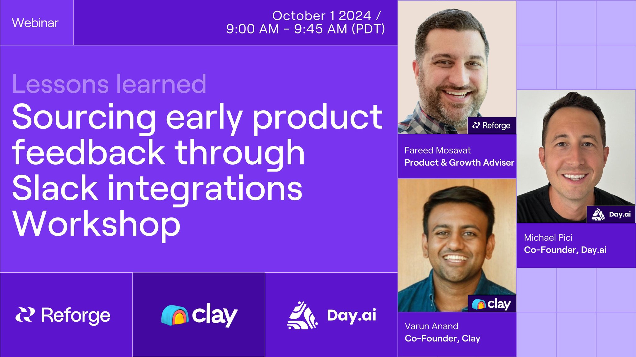 Webinar: Sourcing Early Product Feedback Through Slack with Founders