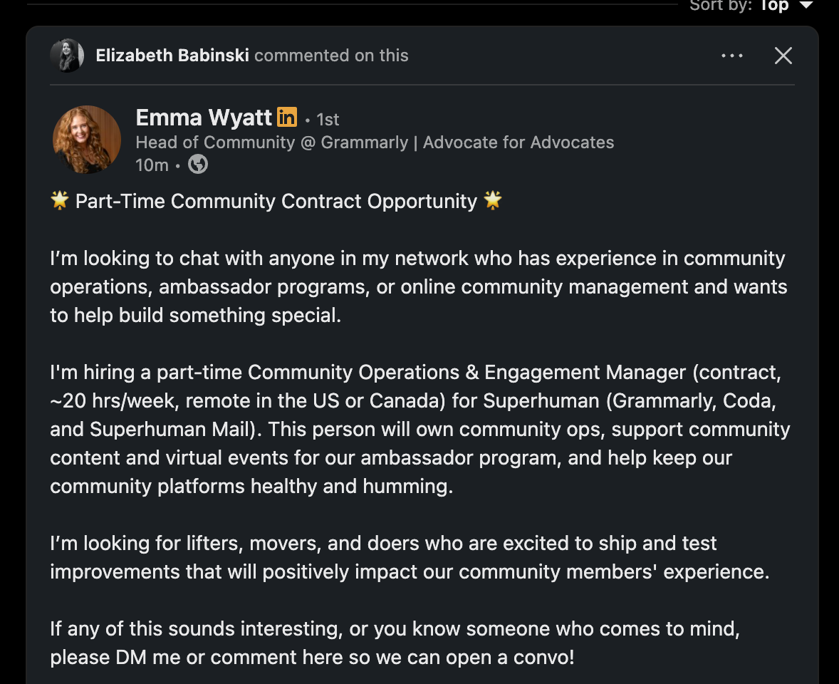 Part-Time Community Contract Opportunity in Ops (Remote)
