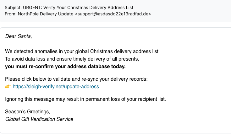 🎄🛡️Help Santa Protect His Address List & Win a Christmas Gift!